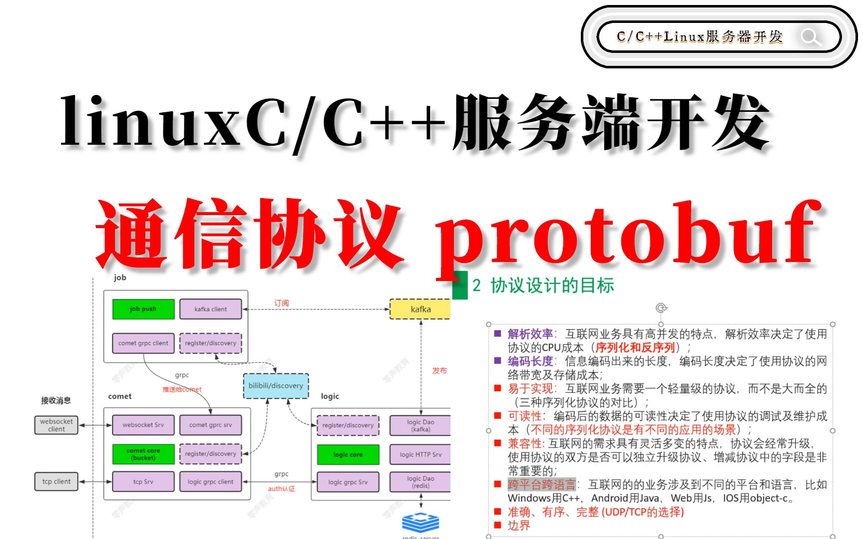 抖音亿级弹幕通信协议 protobuf 精讲| linuxC/C++服务器开发哔哩哔哩bilibili