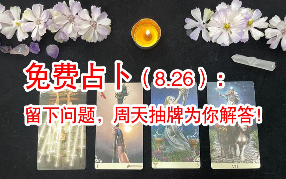 【8.26免费占卜】(塔罗)评论区留下问题,我周天抽牌一个一个看!留问题前请阅读置顶评论的注意事项!哔哩哔哩bilibili