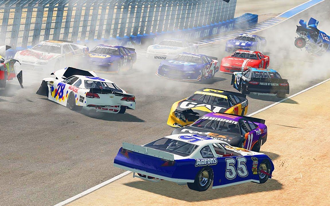 【beamng drive】纳斯卡赛车碰撞事故#8 - crashmandjaro