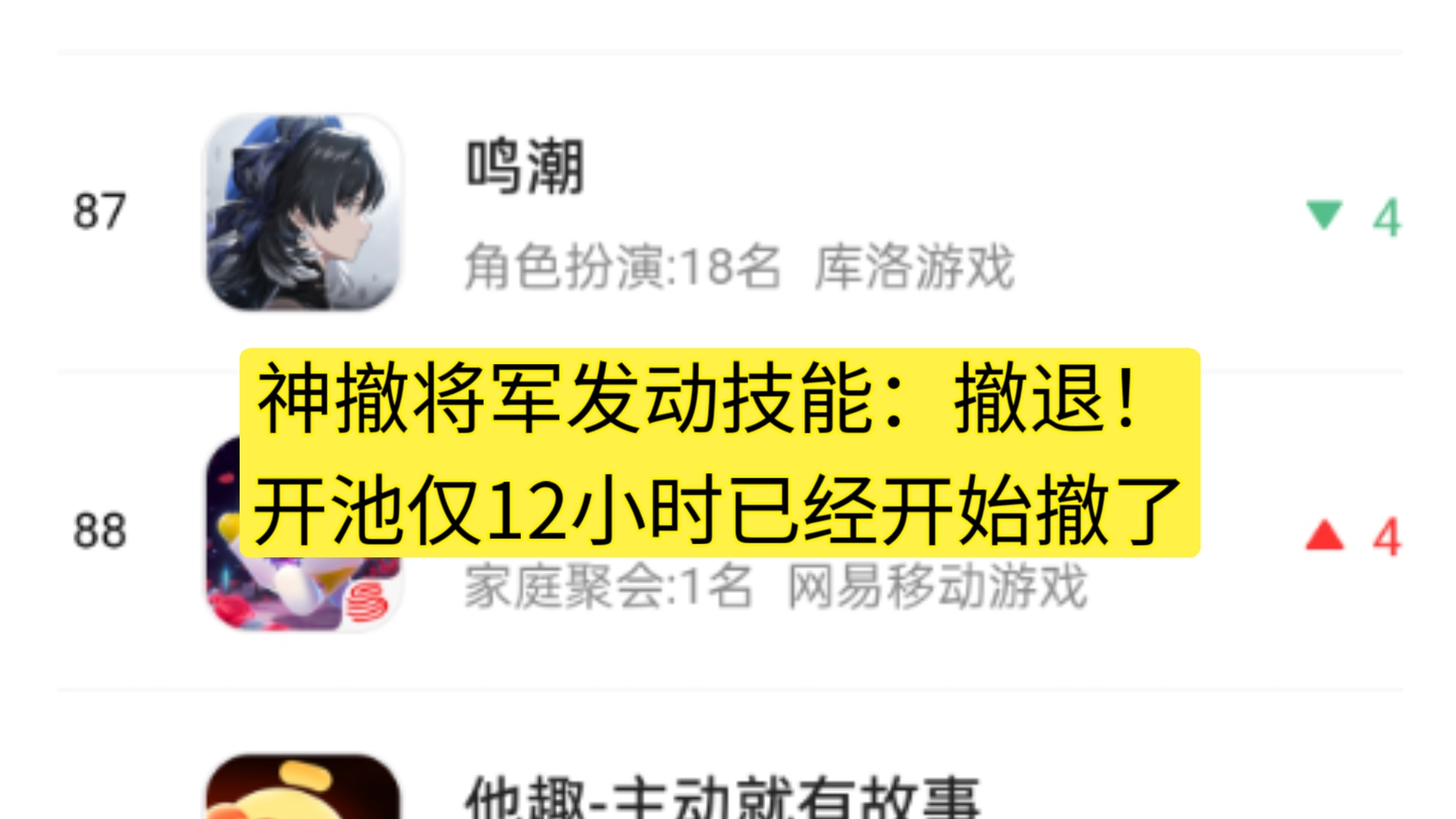 论撤退技术还跌看神撤将军,你看马上要100+了,估计头七没过完就飞出三界之外不在五榜之中了