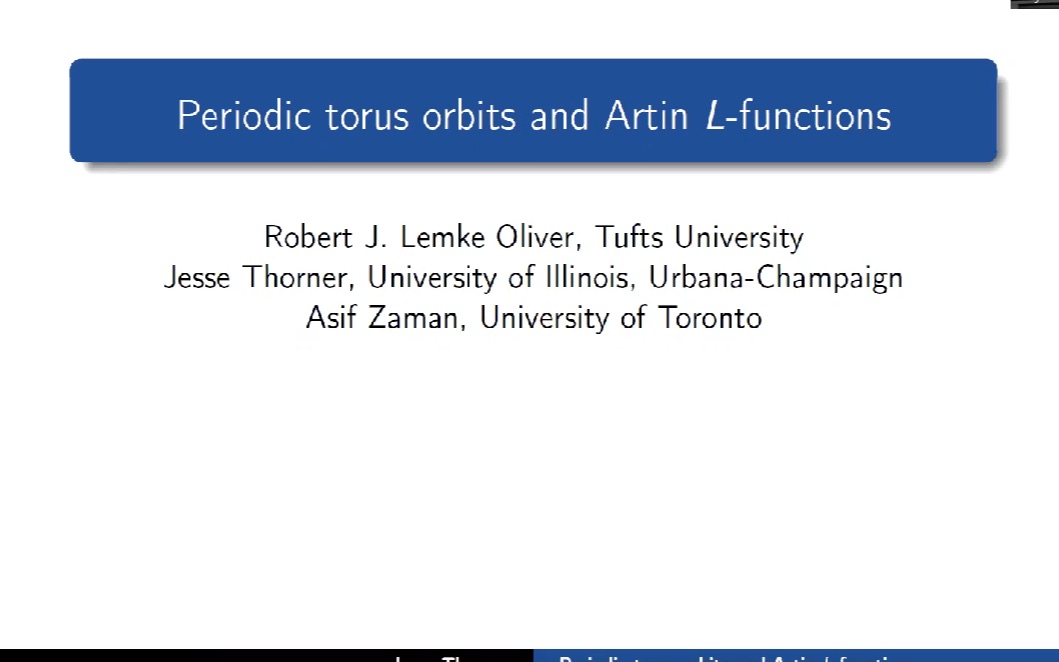 【解析数论】Periodic Torus Orbits and Artin Lfunctions哔哩哔哩bilibili