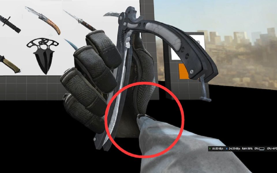 csgo蝴蝶刀甩法120帧慢动作解密蝴蝶刀穿模了吗