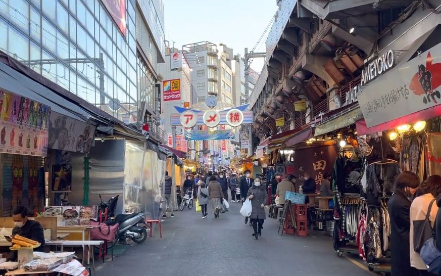 【超清日本】漫步东京 阿美横町商店街上野公园 (2022.3拍摄,1080P高清版) 2022.4哔哩哔哩bilibili