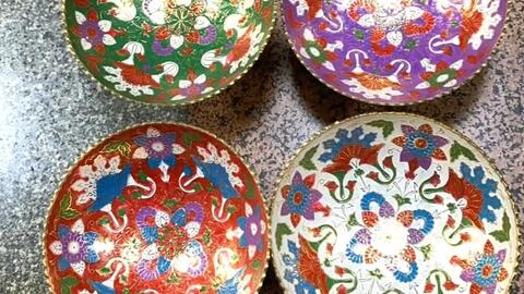 好看的巴基斯坦铜器 极具名字特色 花纹细致 色彩斑斓 哔哩哔哩