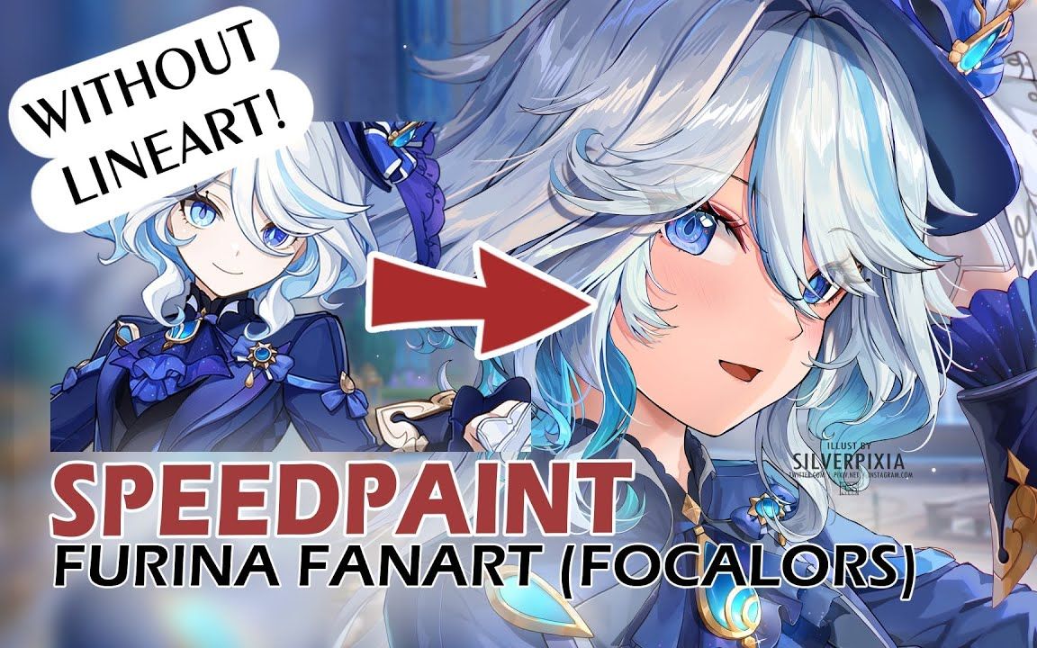 【genshin impact speedpaint】my 2nd furina fanart l paint-over