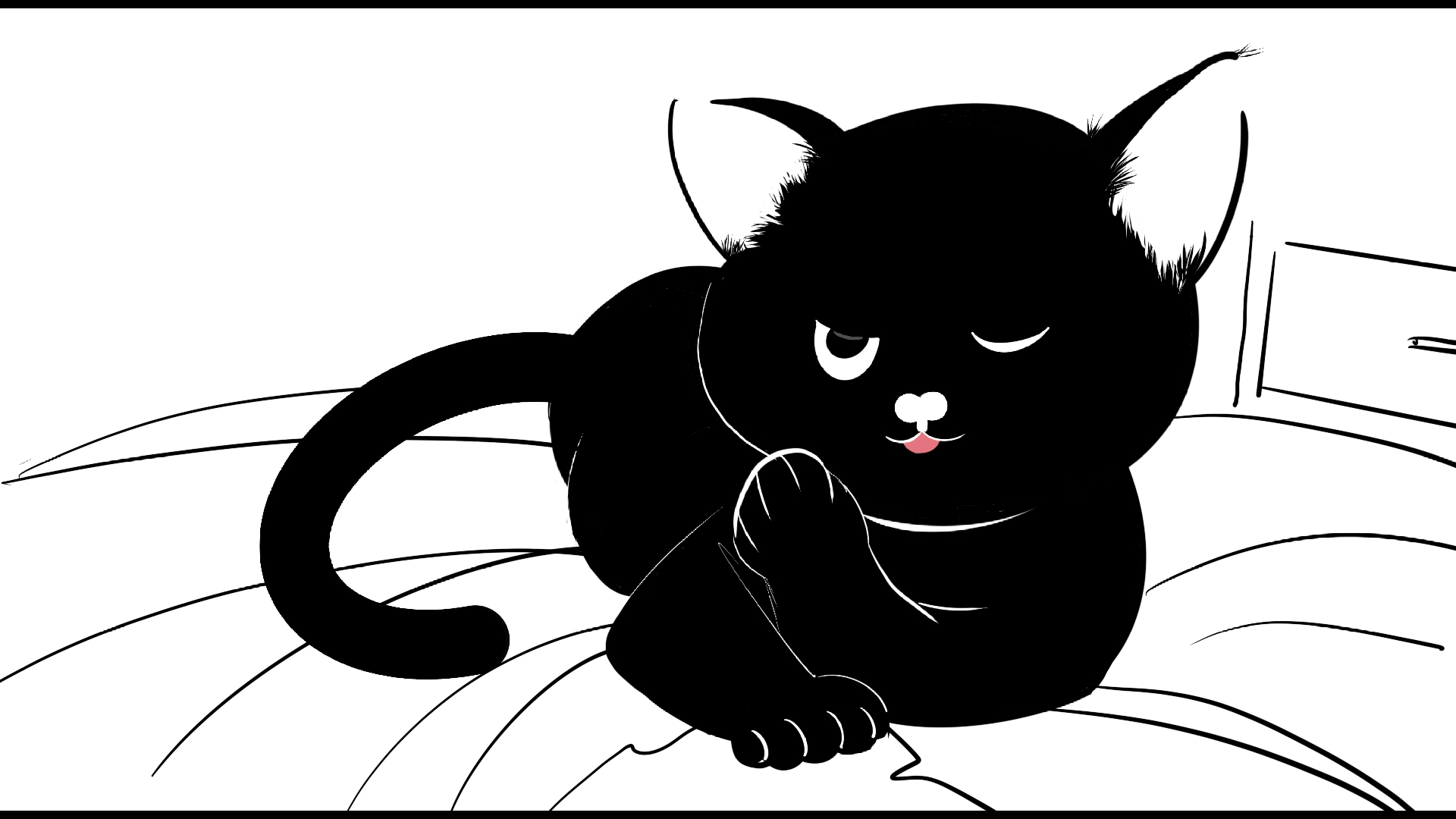 【ipad壁纸】【霸气侧漏小猫咪】壁纸绘画打卡