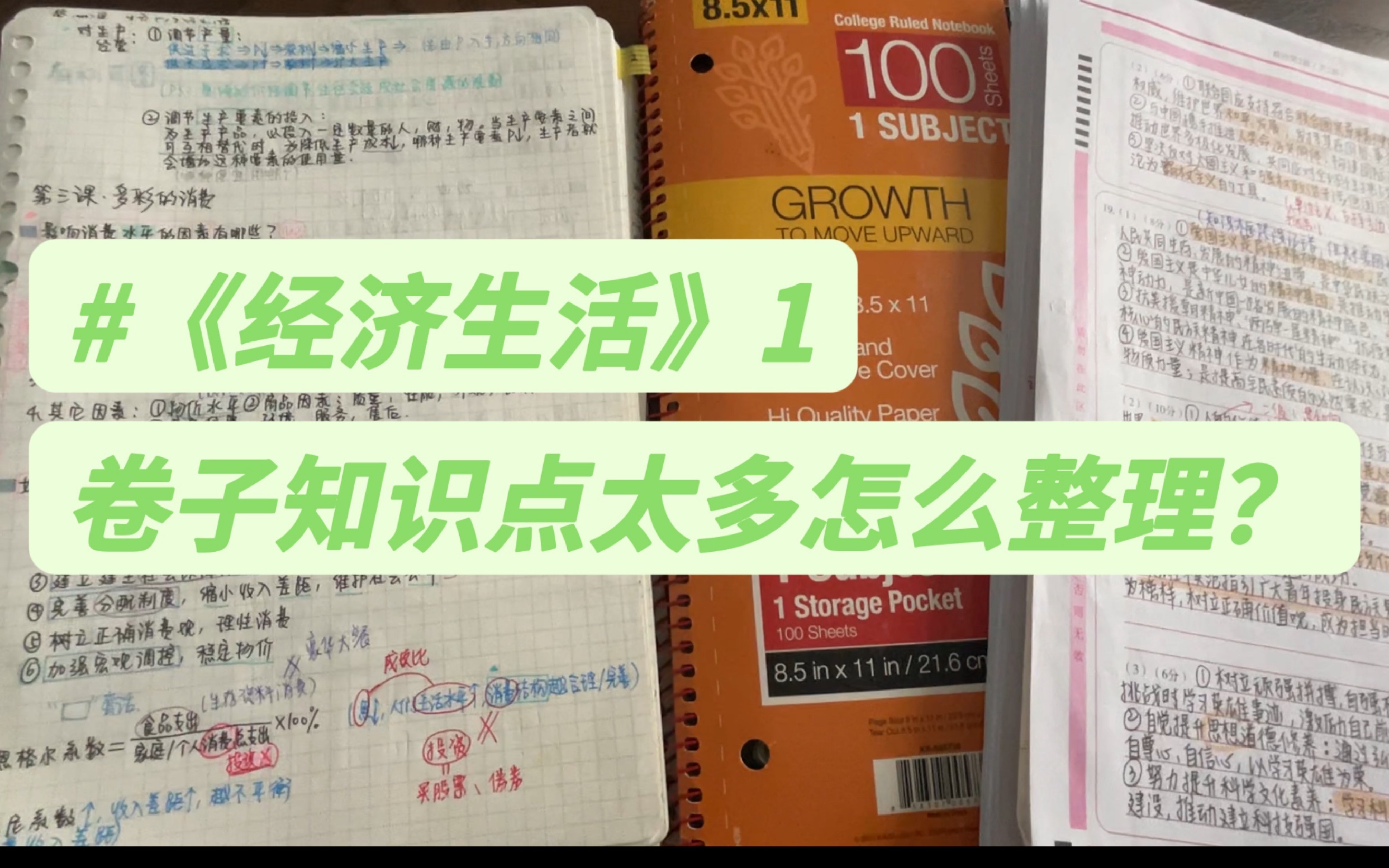 [图]高中政治｜经济生活第一期｜笔记复习干货-怎么利用卷子整理知识点