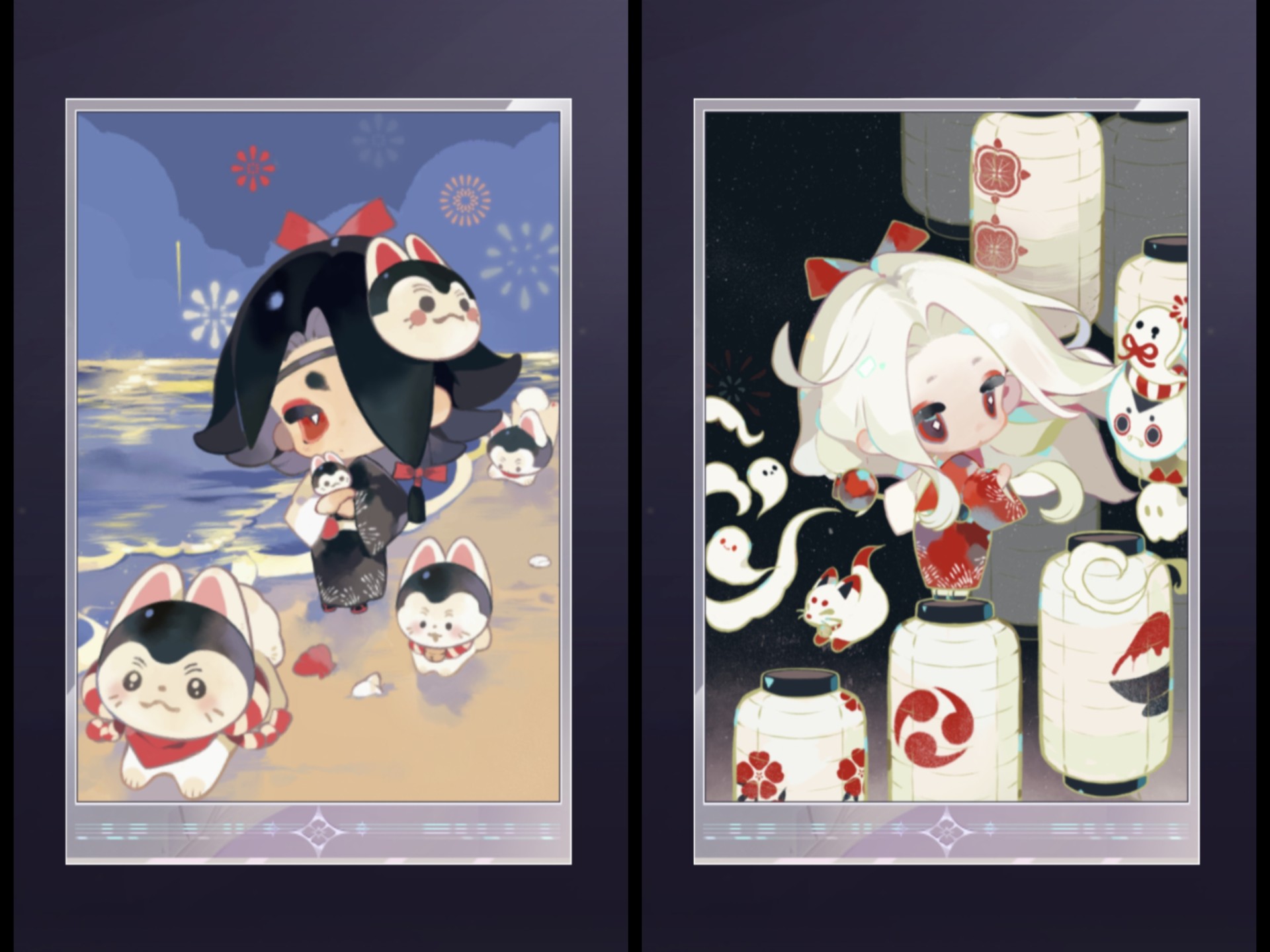 阴阳师:百闻牌 鬼使黑 鬼使白q版异画展示