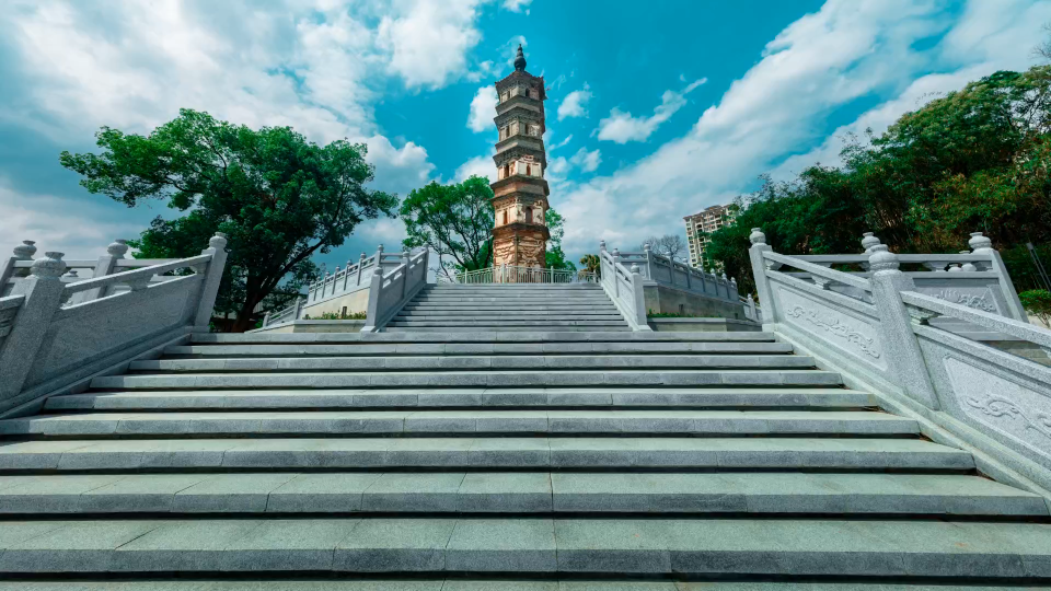 延时摄影,赣州大余嘉佑寺,这里是江西,这里是赣州,这里是大余,大余县