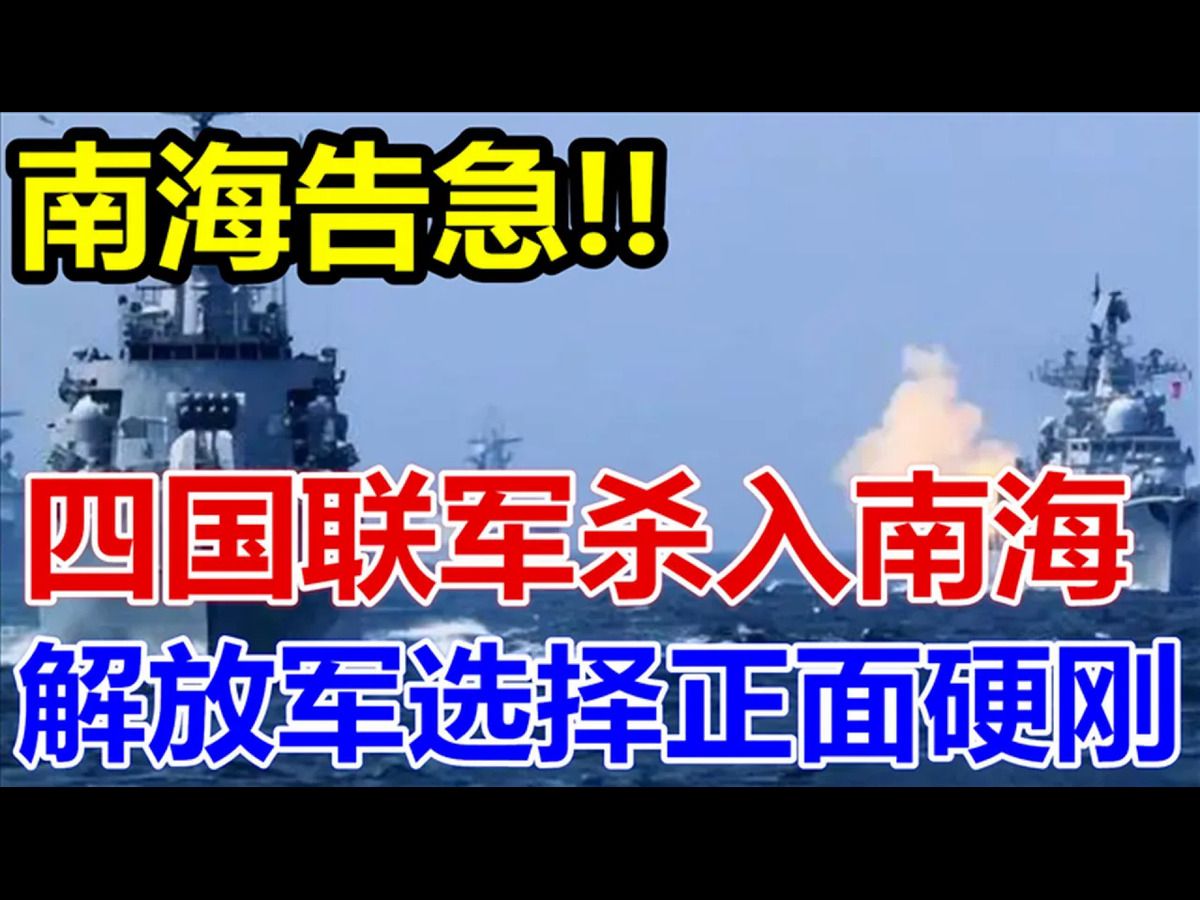 南海告急、四国联军杀入南海、豪赌中国战略定力、解放军选择正面硬刚、哔哩哔哩bilibili