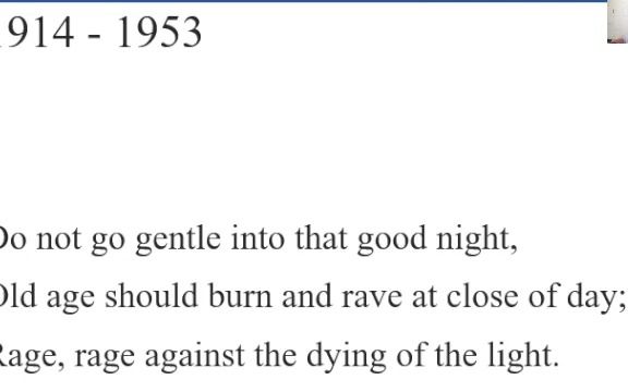 [图]Do Not Go Gentle Into That Good Night Poem by Dylan Thomas 英文诗赏析