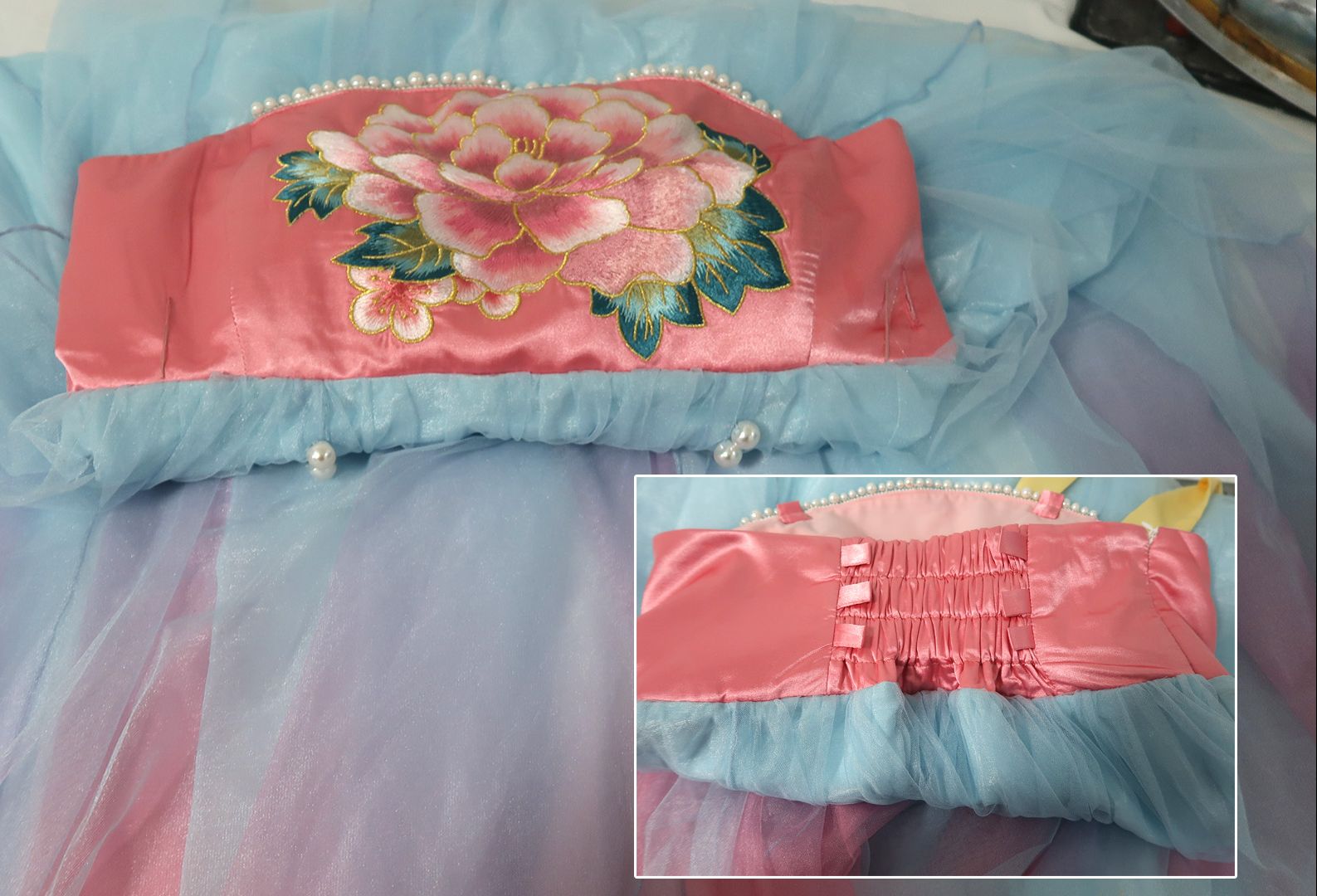 一片式诃子裙改背后素鸡侧拉链(含上拉链教程)