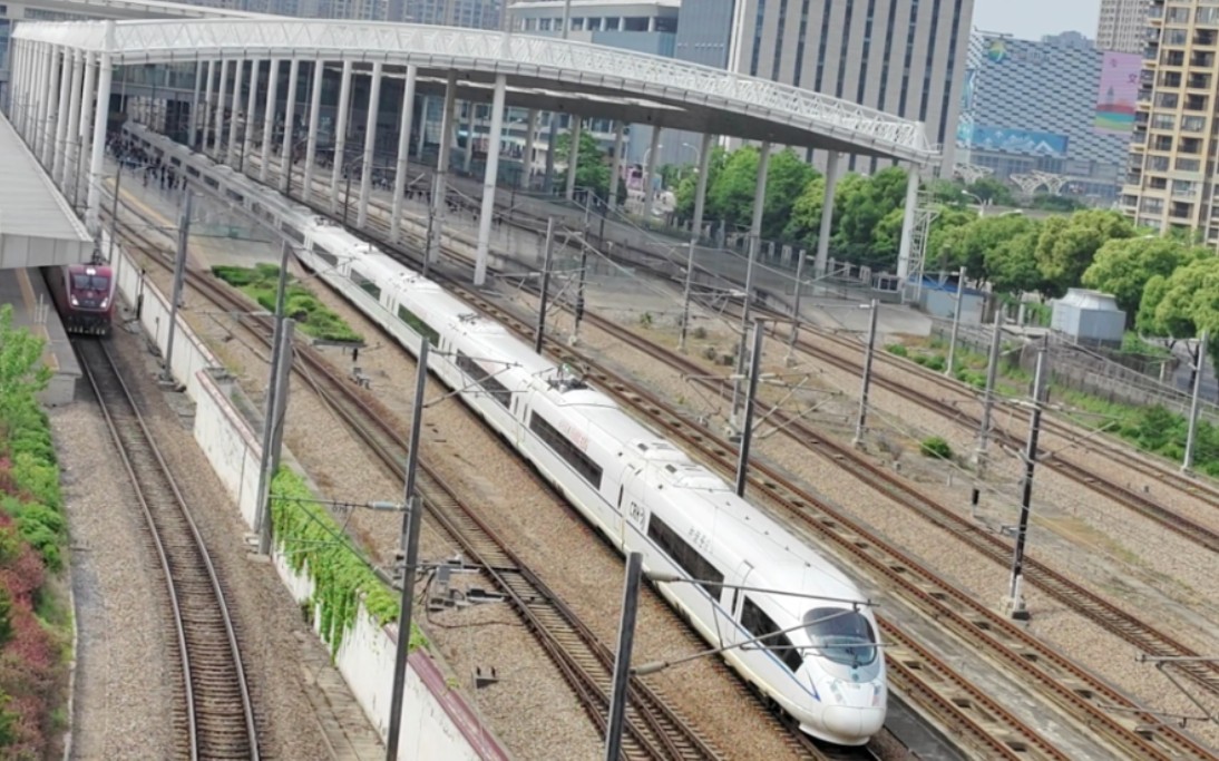 沪宁城际,上局crh380bl担当的g3120次列车进无锡站