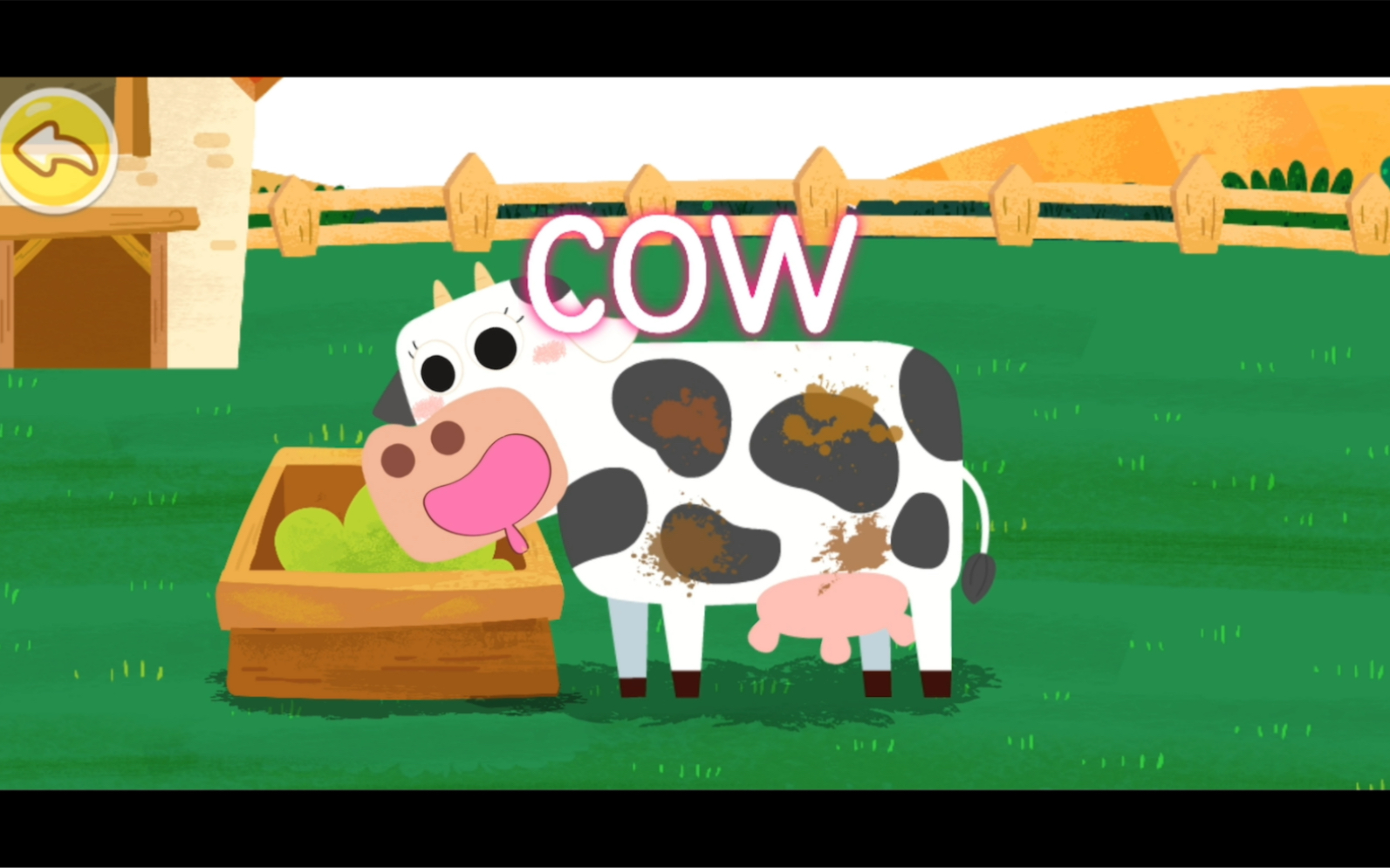 宝宝学英语,母牛(cow),我们一起来学习英语单词"cow"