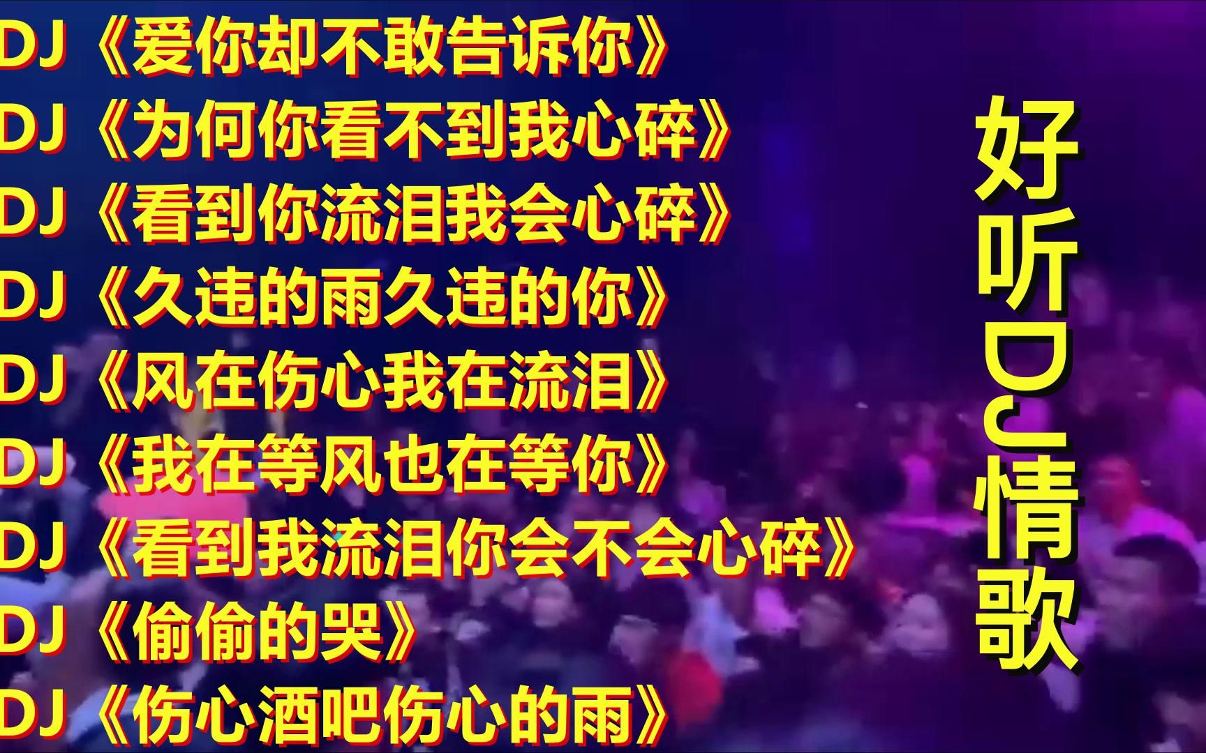 爆红伤感dj《为何你看不到我心碎》《看到你流泪我会心碎》《偷偷的哭