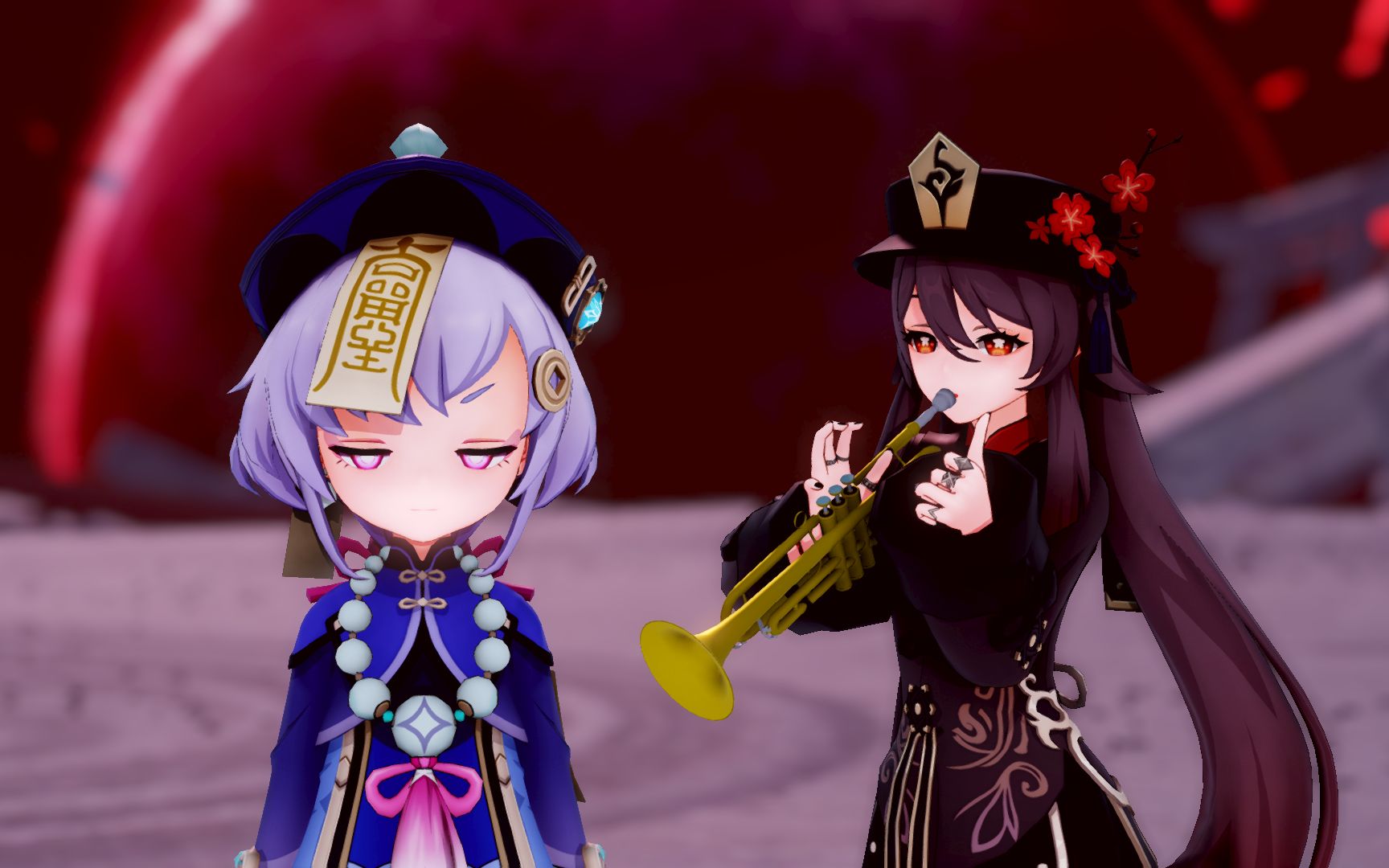 原神/mmd 胡桃&七七 欢喜冤家