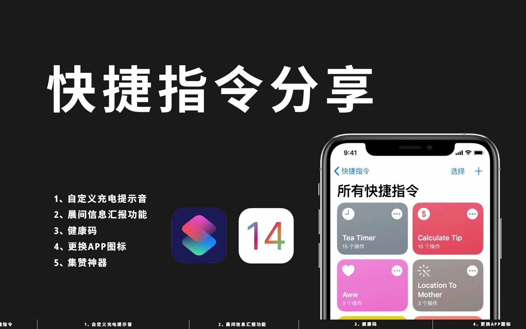 【快捷指令分享】IOS14 超好用的 4个快捷指令哔哩哔哩bilibili