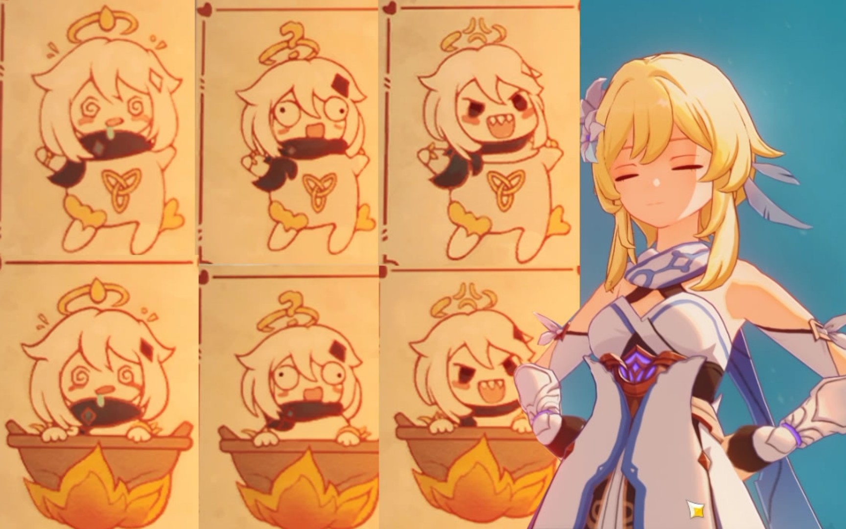 [原神]旅行者笔下的派蒙