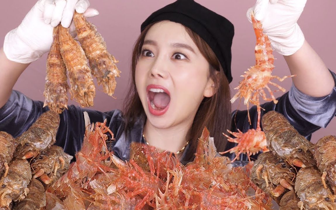 【ssoyoung】素英小姐姐活生生的吃虾!