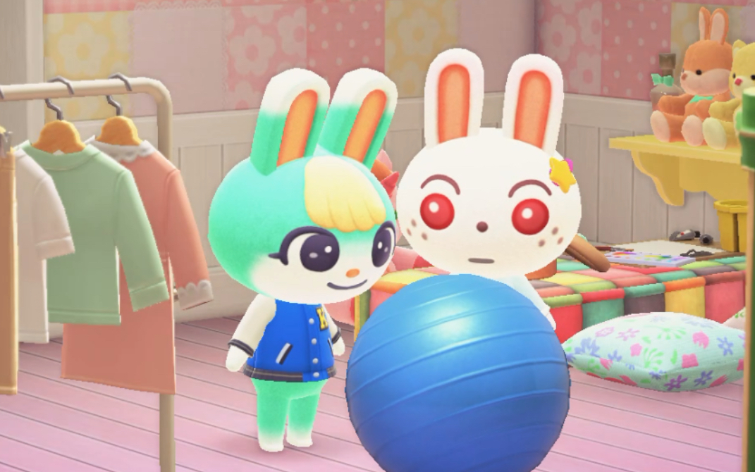 【动物森友会】蜜雪儿月兔一起玩球