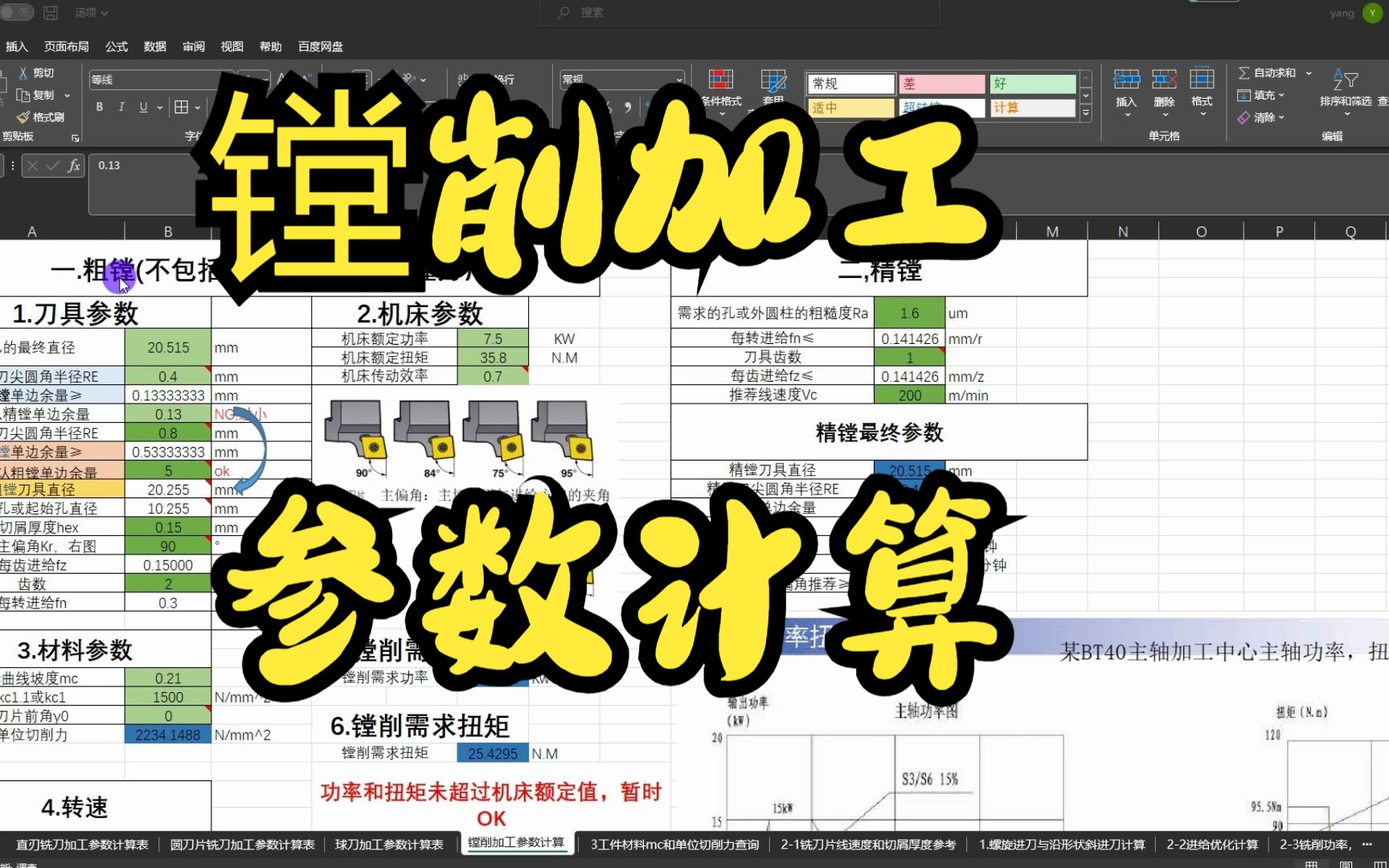 镗削加工参数计算哔哩哔哩bilibili