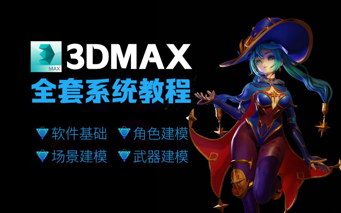 [图]2022最新版【3DMAX从零开始全套系统教程】3dmax零基础建模，人物建模，场景教程，动漫建模（零基础建模视频教程全集）