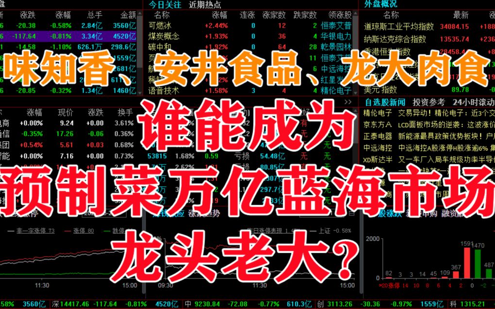 味知香、安井食品、龙大肉食,谁能成为预制菜万亿蓝海市场龙头老大?哔哩哔哩bilibili