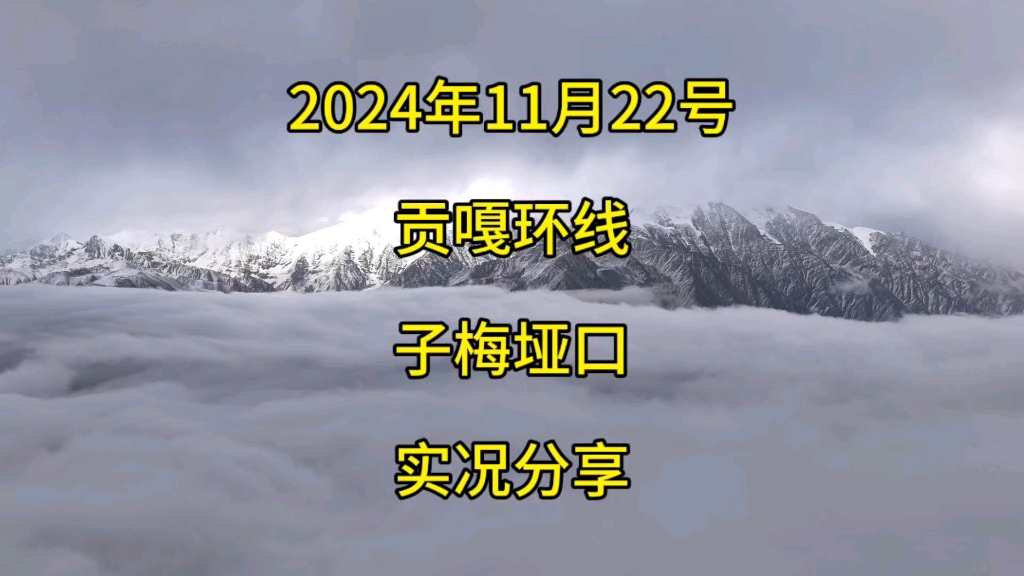 2024年11月22号,贡嘎环线踩线福利团第三天:九龙伍须海吉处纳观景台(贡嘎南坡观景台)子梅垭口,住上木居,海拔3750米,哔哩哔哩bilibili