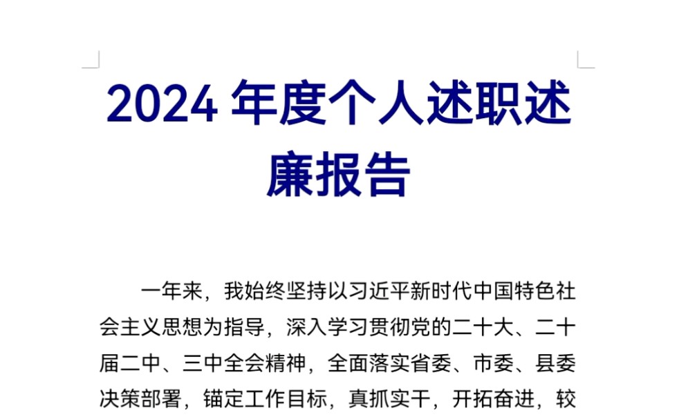 2024年度个人述职述廉报告哔哩哔哩bilibili