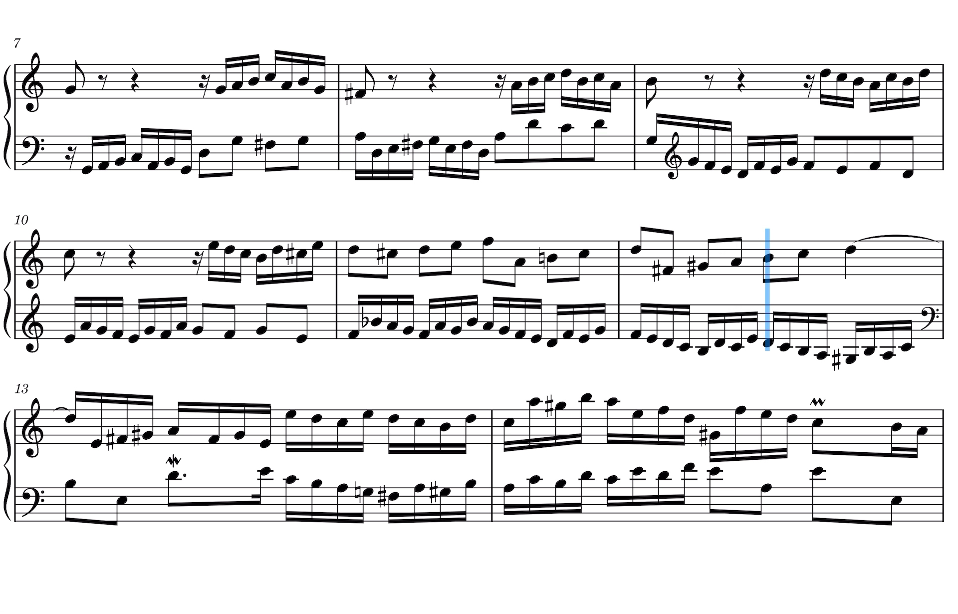 曲谱同步|巴赫二部创意曲(一):bach invention no.