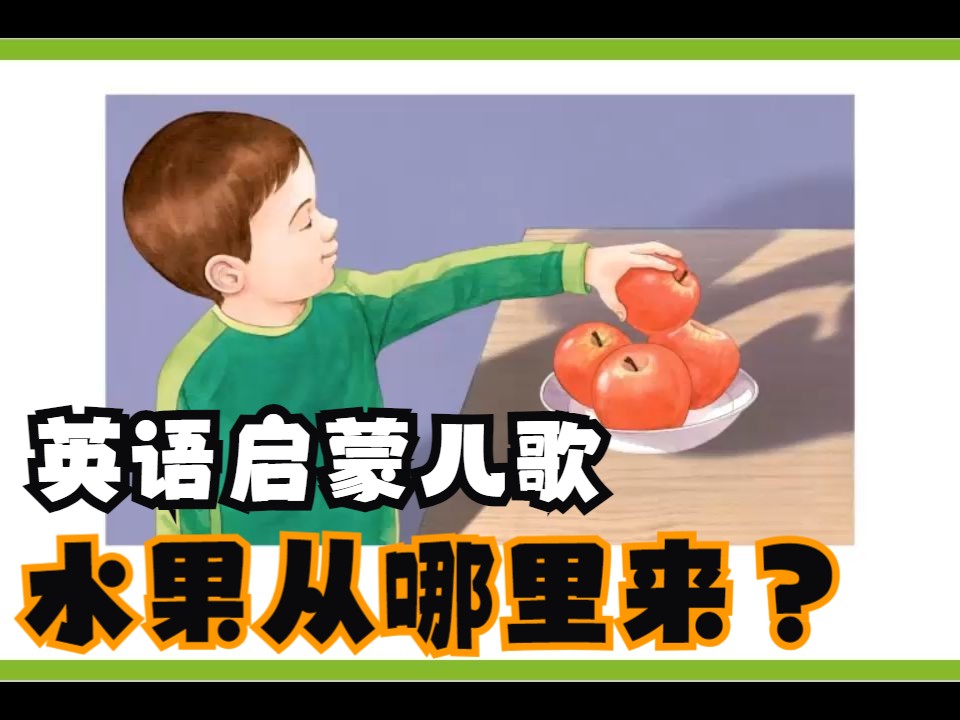 英語啟蒙兒歌:fruit 水果歌曲3 水果從哪裡來?