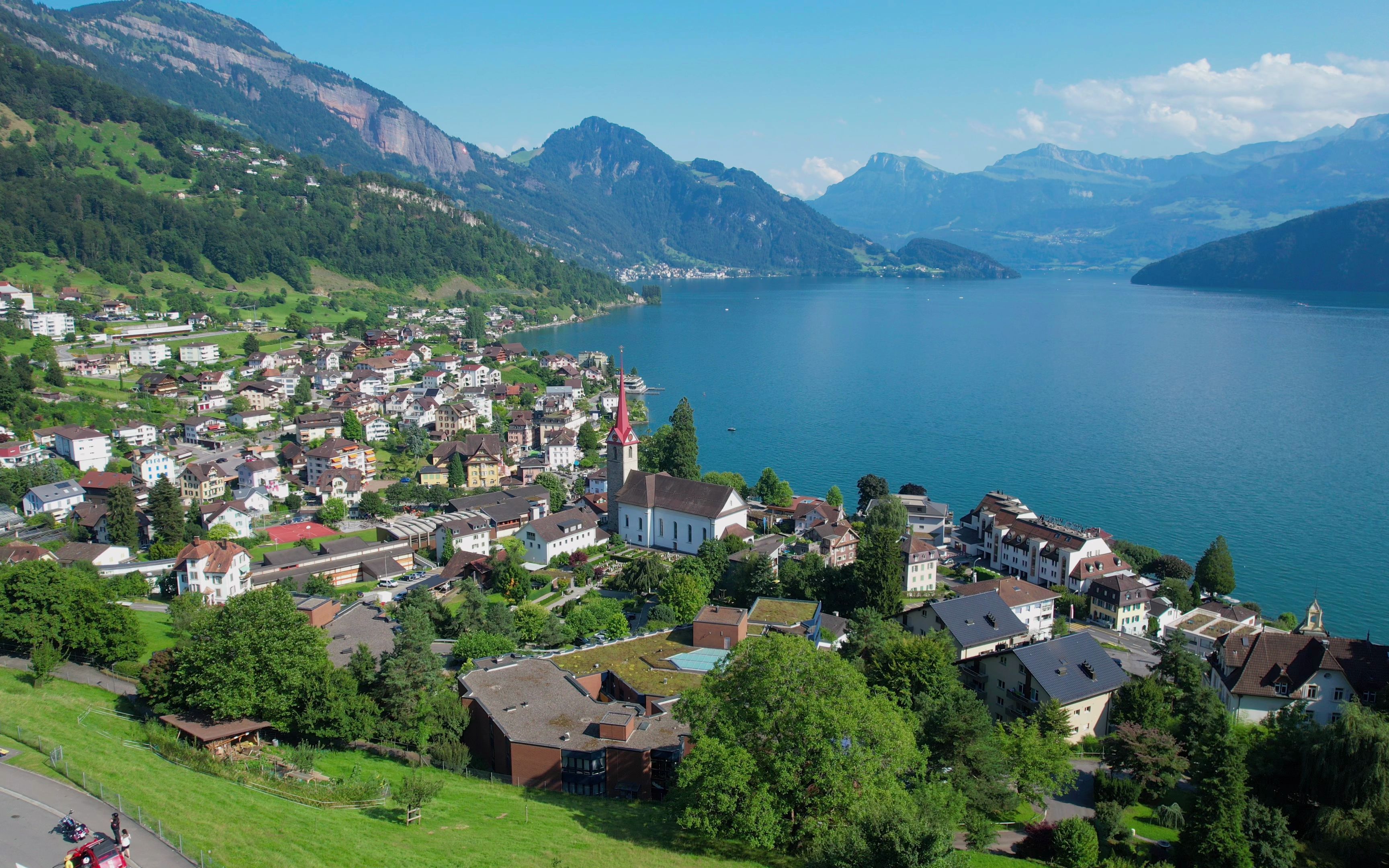 活动  4k航拍 | 依山傍水的玫瑰小镇——瑞士卢塞恩湖畔韦吉斯(weggis