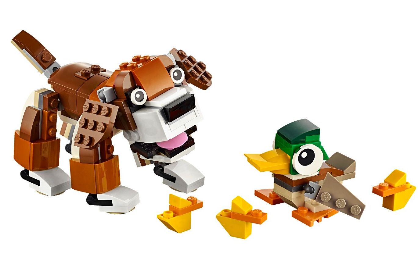 乐高lego 31044 创意百变3合1 公园动物狗鸭子 2016速拼评测_哔哩哔哩