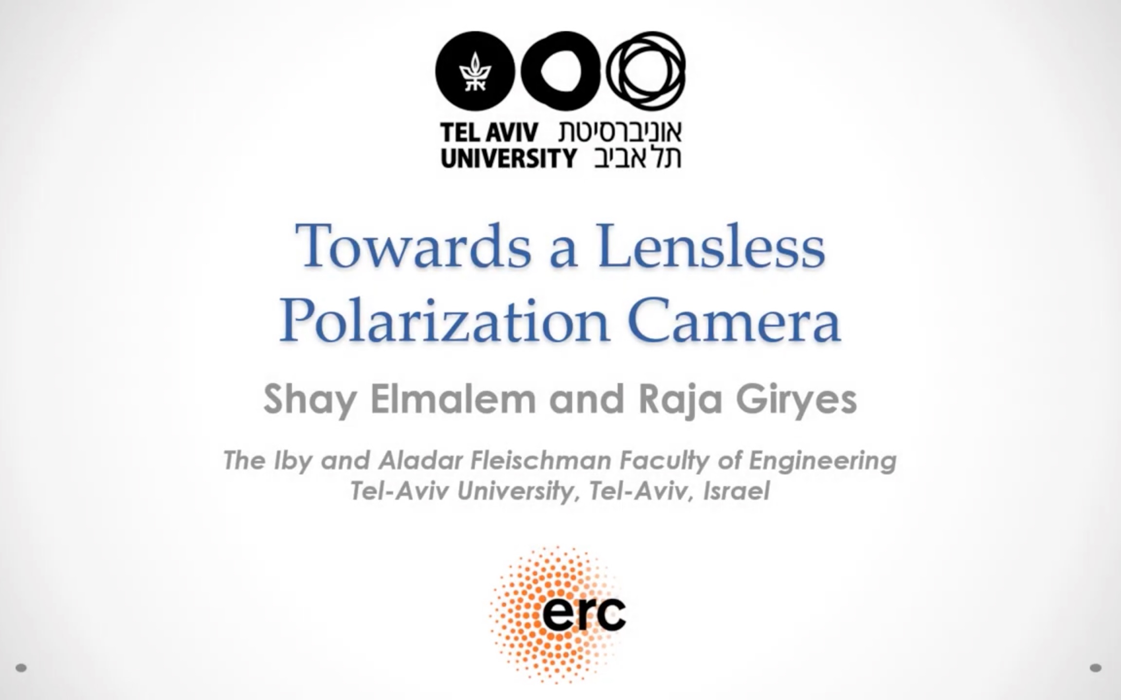 Poster 38. Towards a Lensless Polarization Camera哔哩哔哩bilibili