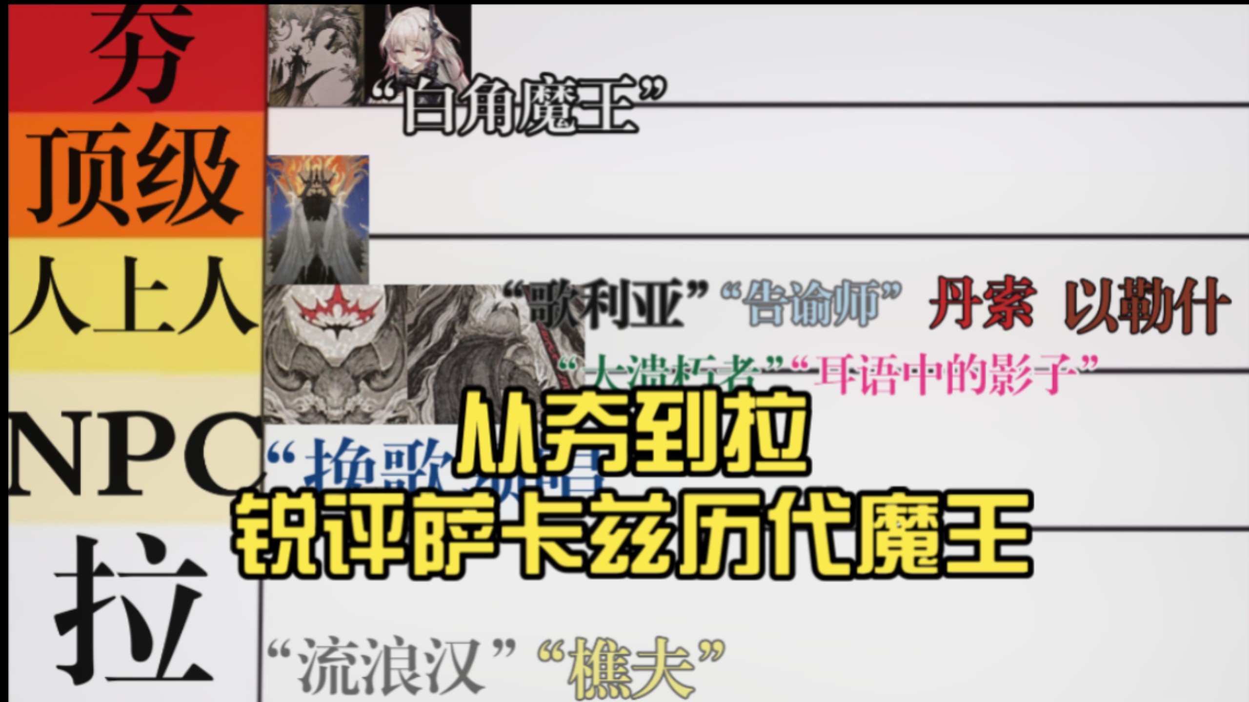 从夯到拉锐评萨卡兹历代魔王