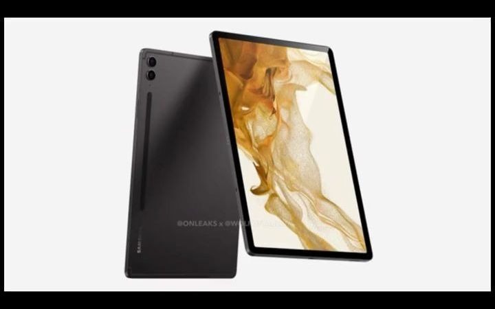100_三星galaxy tab s9 fe 外观曝光:四等边大屏,纽扣双摄!