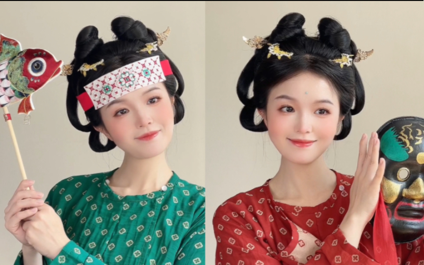 汉服发型教程|娉娉袅袅十三余 唐风圆领袍汉服发型教程