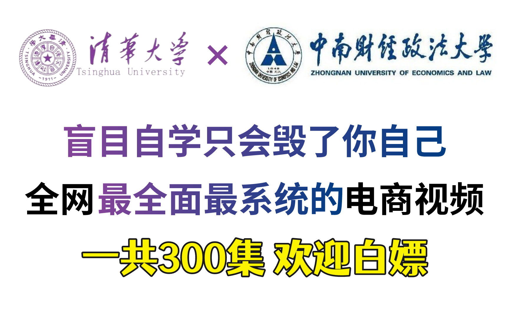 [图]【B站2022年最系统的电商教程】清华&中南大强强联手出品，全长共300集，持续更新中...