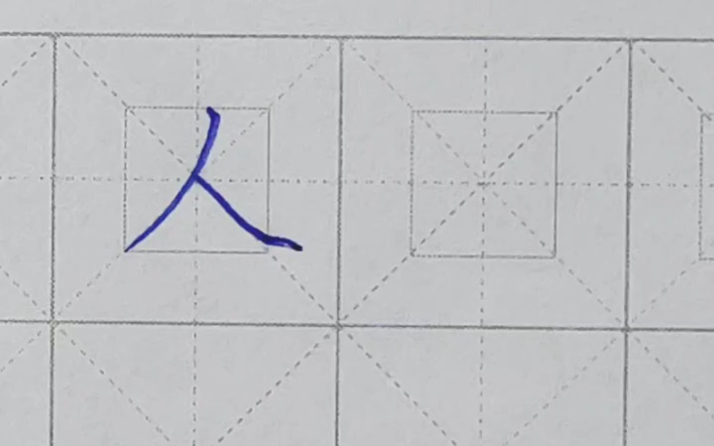 硬笔书法教学撇捺运用之人的写法哔哩哔哩bilibili