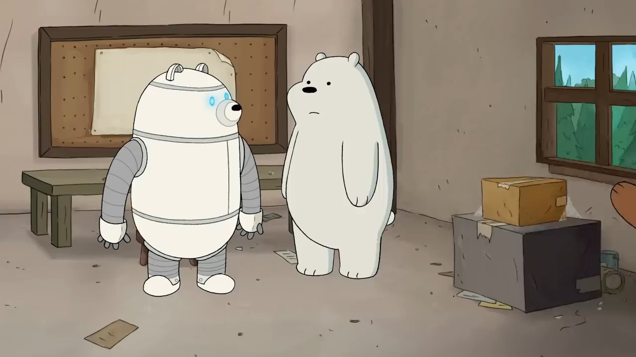 咱们裸熊三熊弟ice_bear_and_his_butler_robot___we_bare_bears