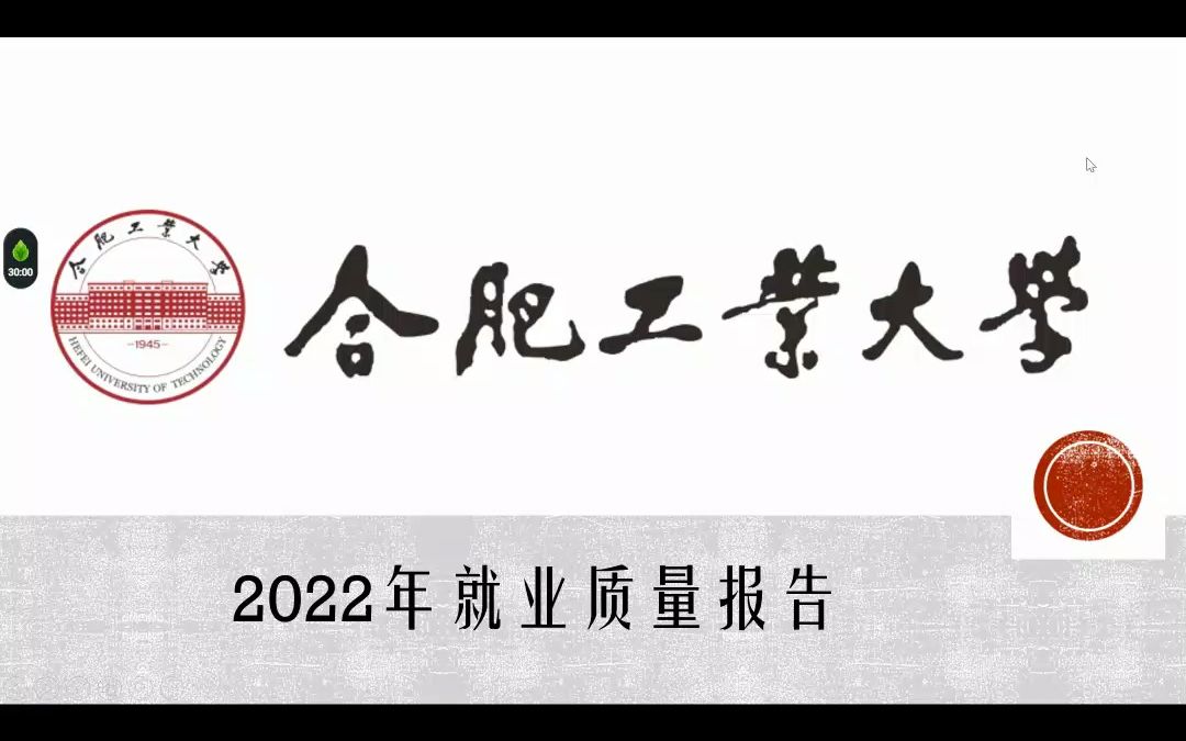 合肥工业大学2022年就业质量报告哔哩哔哩bilibili