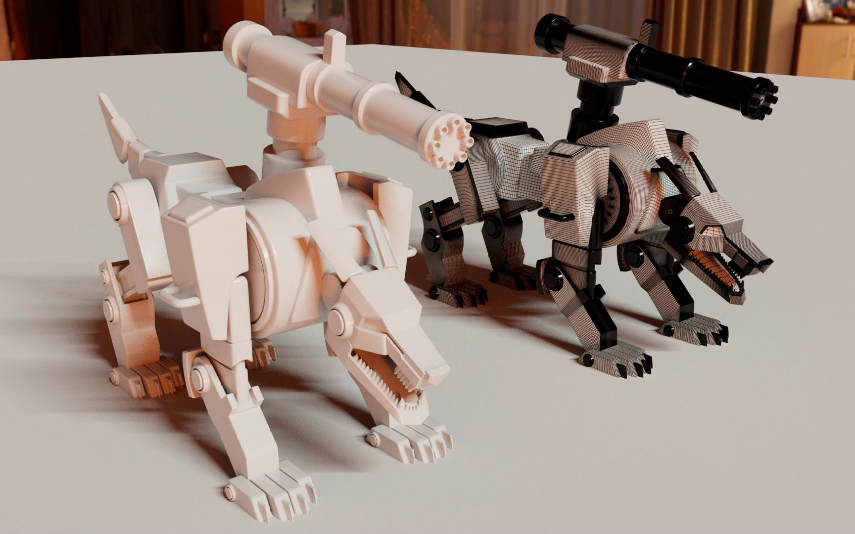 【3d建模】 maya 机械狼 (评论区获取原速教程)