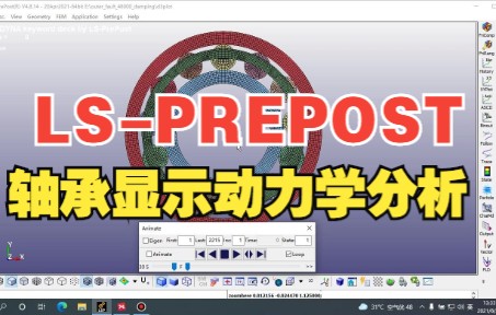 [图]LS-PREPOST（三维）轴承显示动力学分析