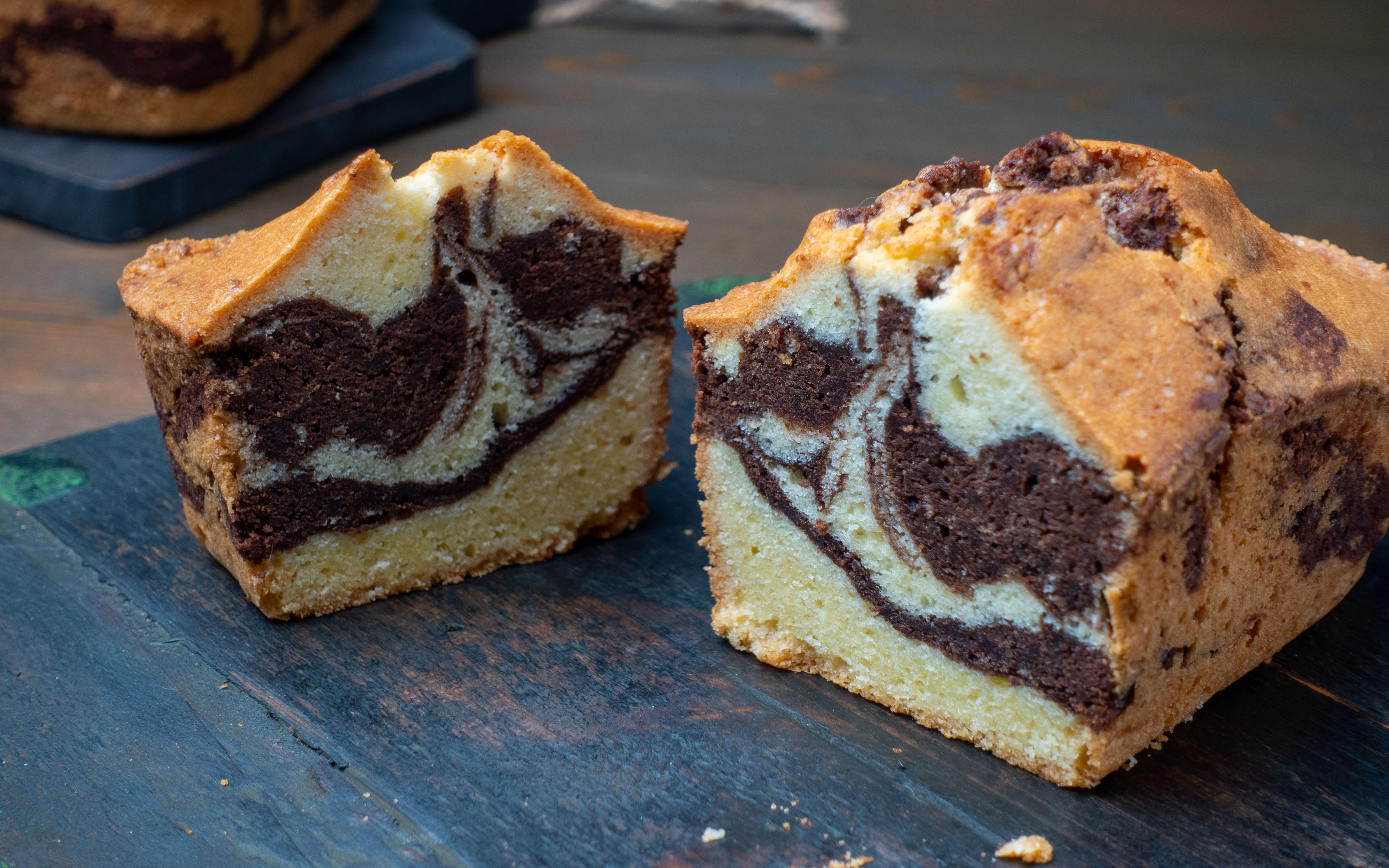 巧克力大理石磅蛋糕 | 独一无二的花纹 | 放松料理