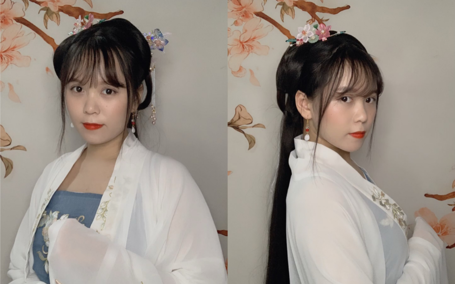 【汉服发型】超级温婉百搭汉服发型教程  齐胸齐腰皆可搭配的发型