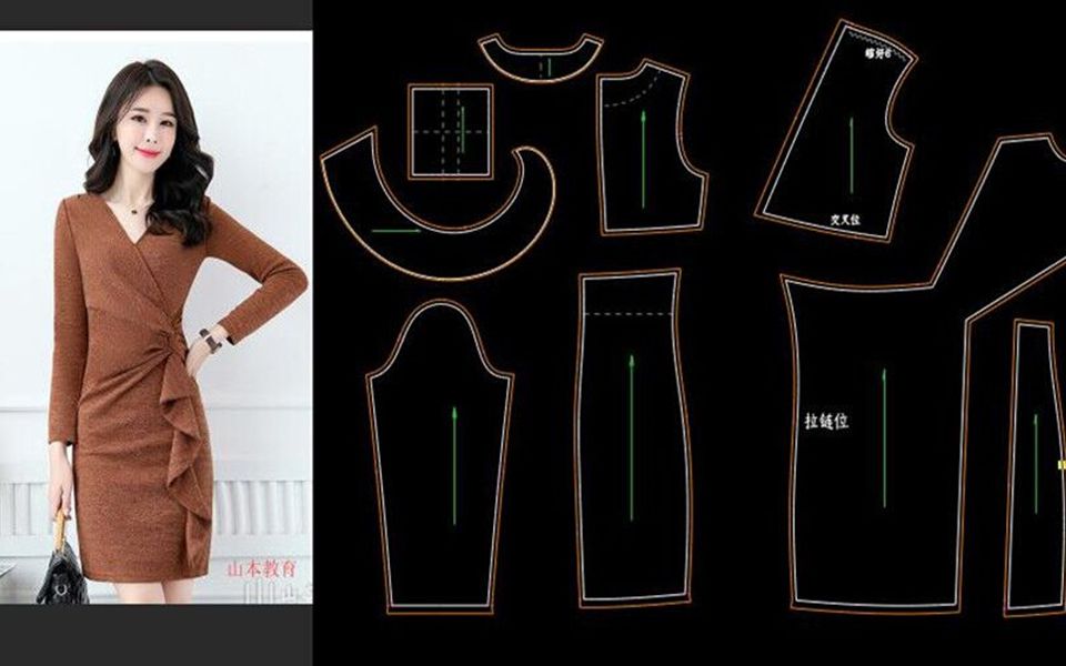 服装打板培训-男休闲风衣夹克衫服装打版制版教程1-6