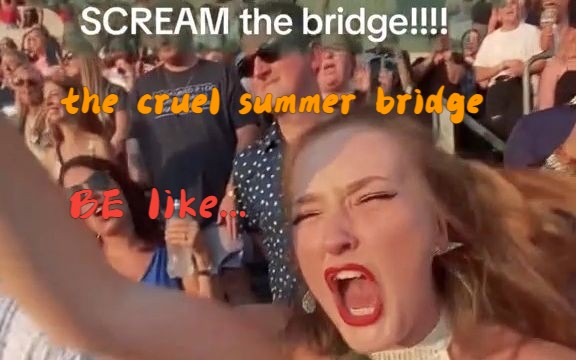 [图][Taylor Swift]“和霉霉一起 scream 残夏（cruel summer）时，现场观众的状态 be like...... ”【1.5】