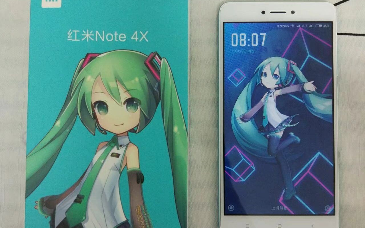 红米Note4X初音绿(非限定)开箱升级MIUI9哔哩哔哩bilibili