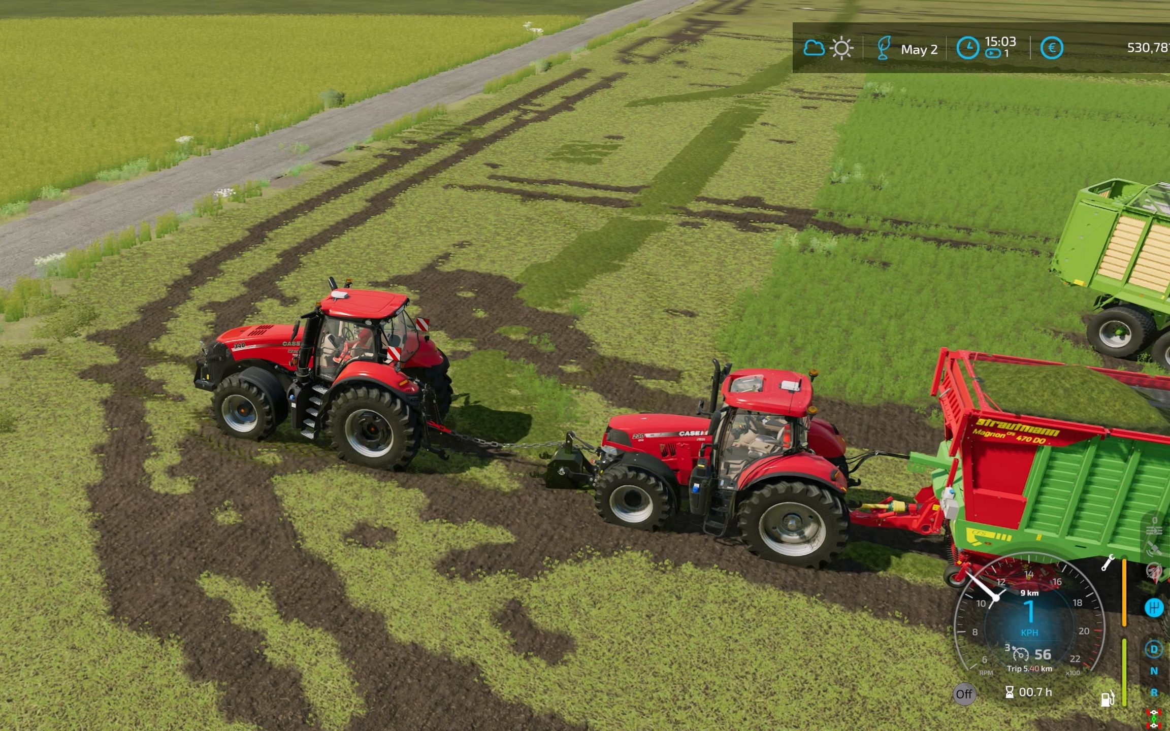 [模拟农场22][nf_marsch 4x] 10 - 割草做点青储饲料 - 第三部分 陷车