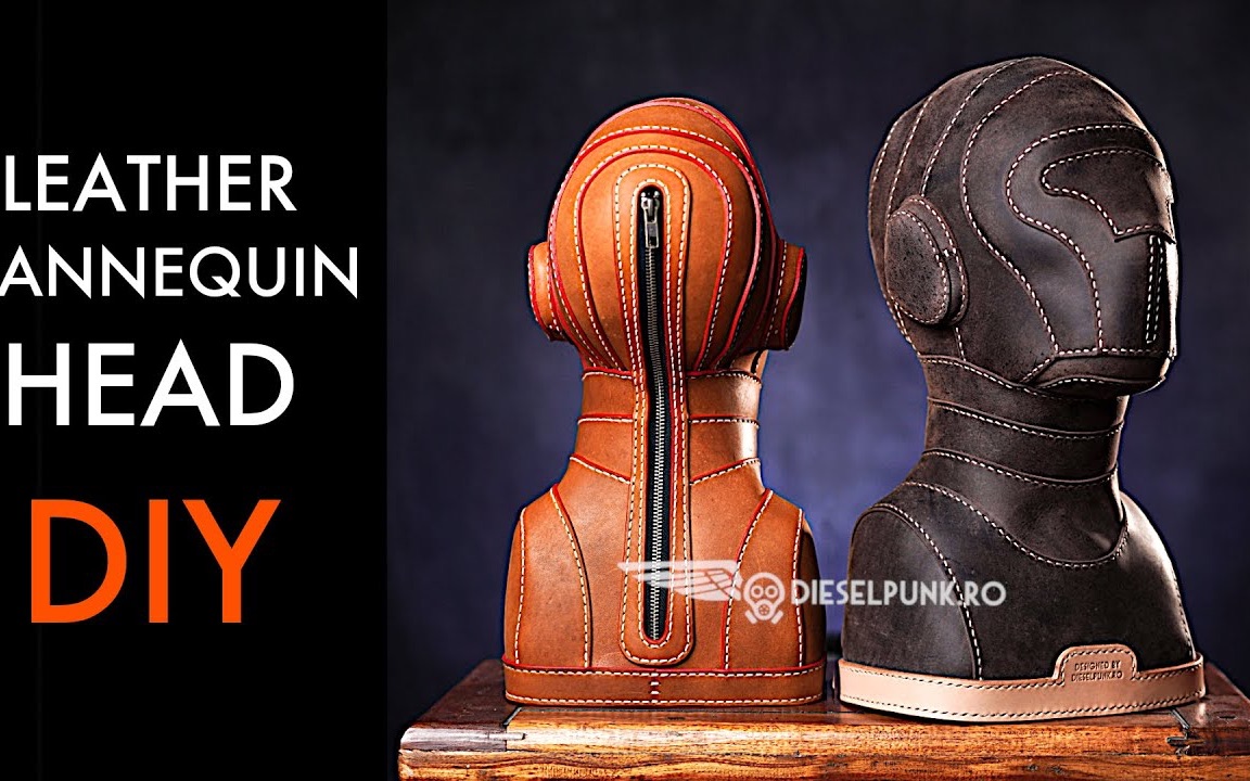 如何制作皮革模特头  教程和图案下载 / Leather Mannequin Head  Tutorial and Pattern Download哔哩哔哩bilibili